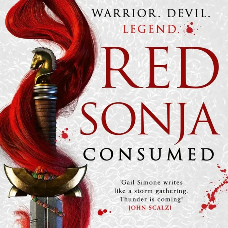 Red Sonja Consumed book cover thumbnail showing sword, red hair and title