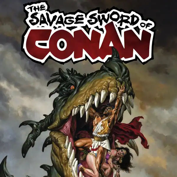 Conan battling a monster by Joe Jusko