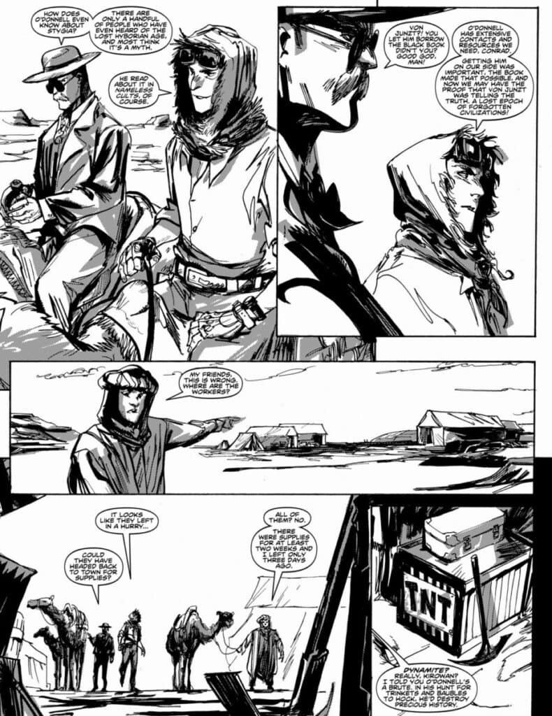 Conrad and Kirowan investigate ruins in Savage Sword of Conan #4