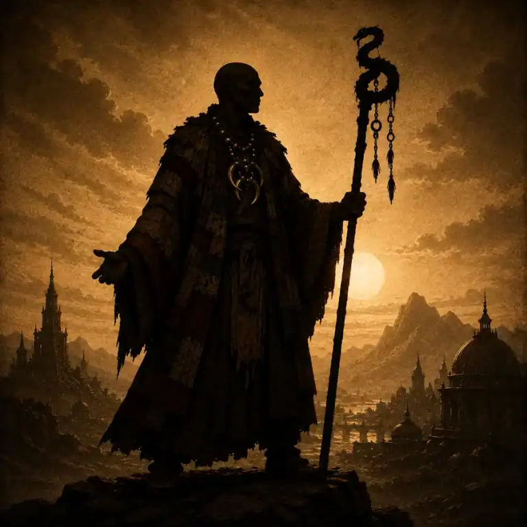 Akiro the Wizard – fantasy silhouette inspired by Conan the Barbarian
